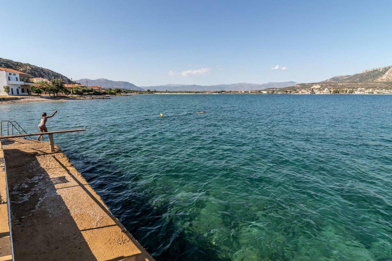 Seaview Flat Steps To The Beach Karavostasi  المظهر الخارجي الصورة